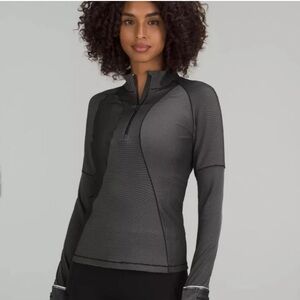 NWT Lululemon two toned ribbed running half zipper Sz 6